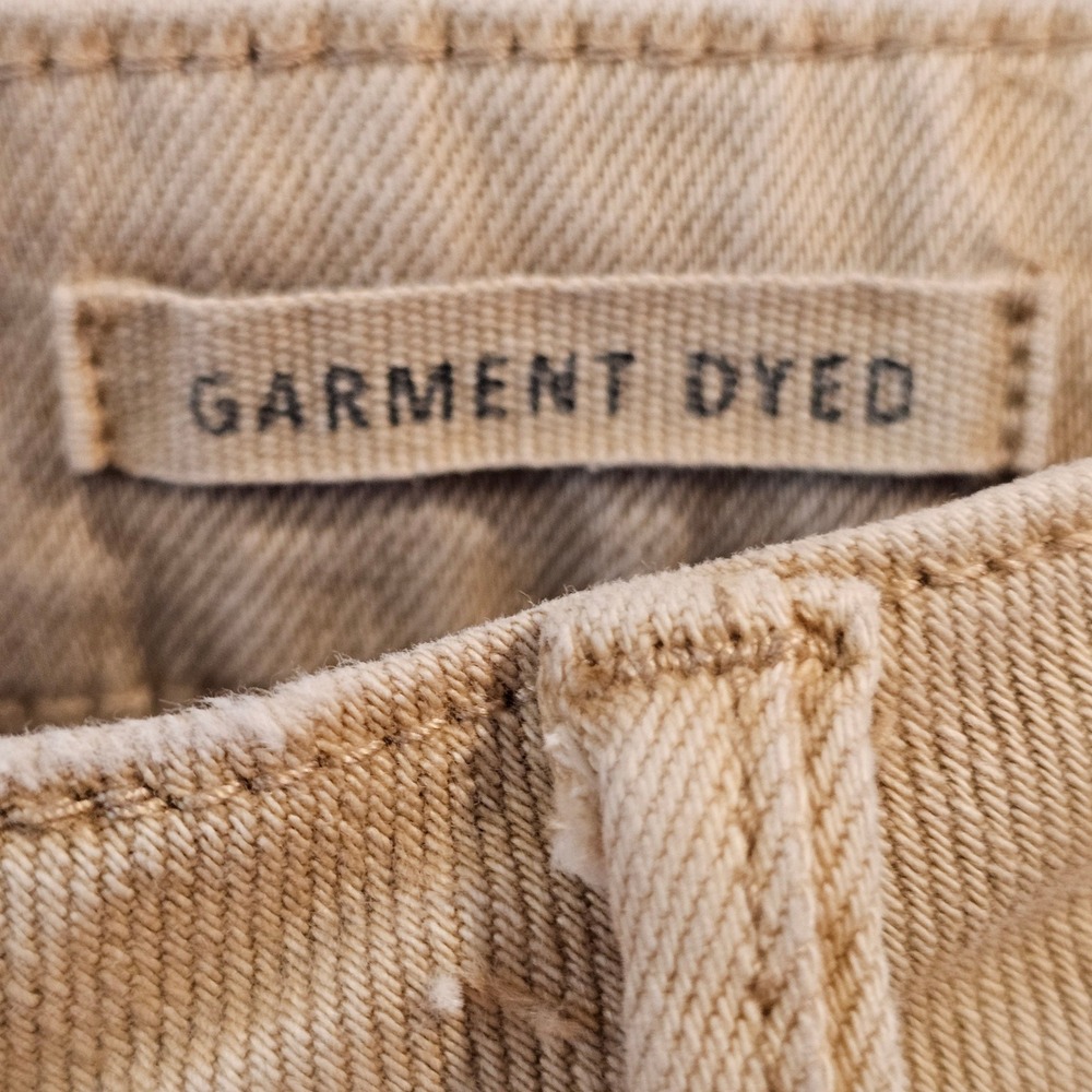 Judy Blue Womens Khaki Tan Garment Dyed Flare Jeans JB88504 13/31 Distressed - Picture 5 of 11